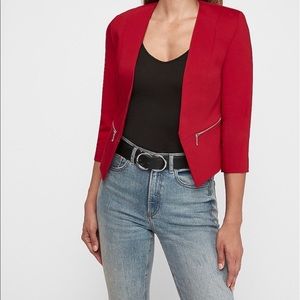 Zip Pocket Cutaway Blazer